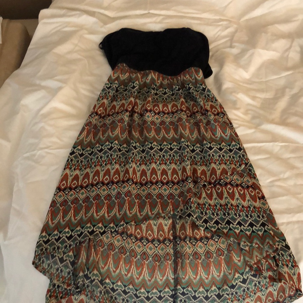 High low tube top dress